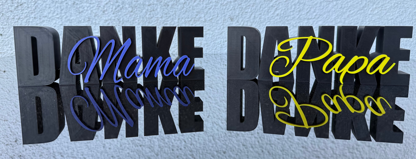 Sag es mit Stil „Danke Mama“ / „Danke Papa“