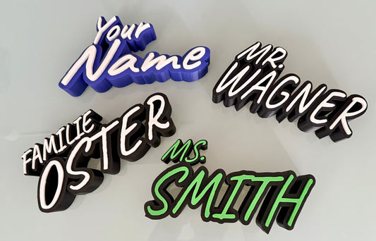 Personalisiertes Namensschild