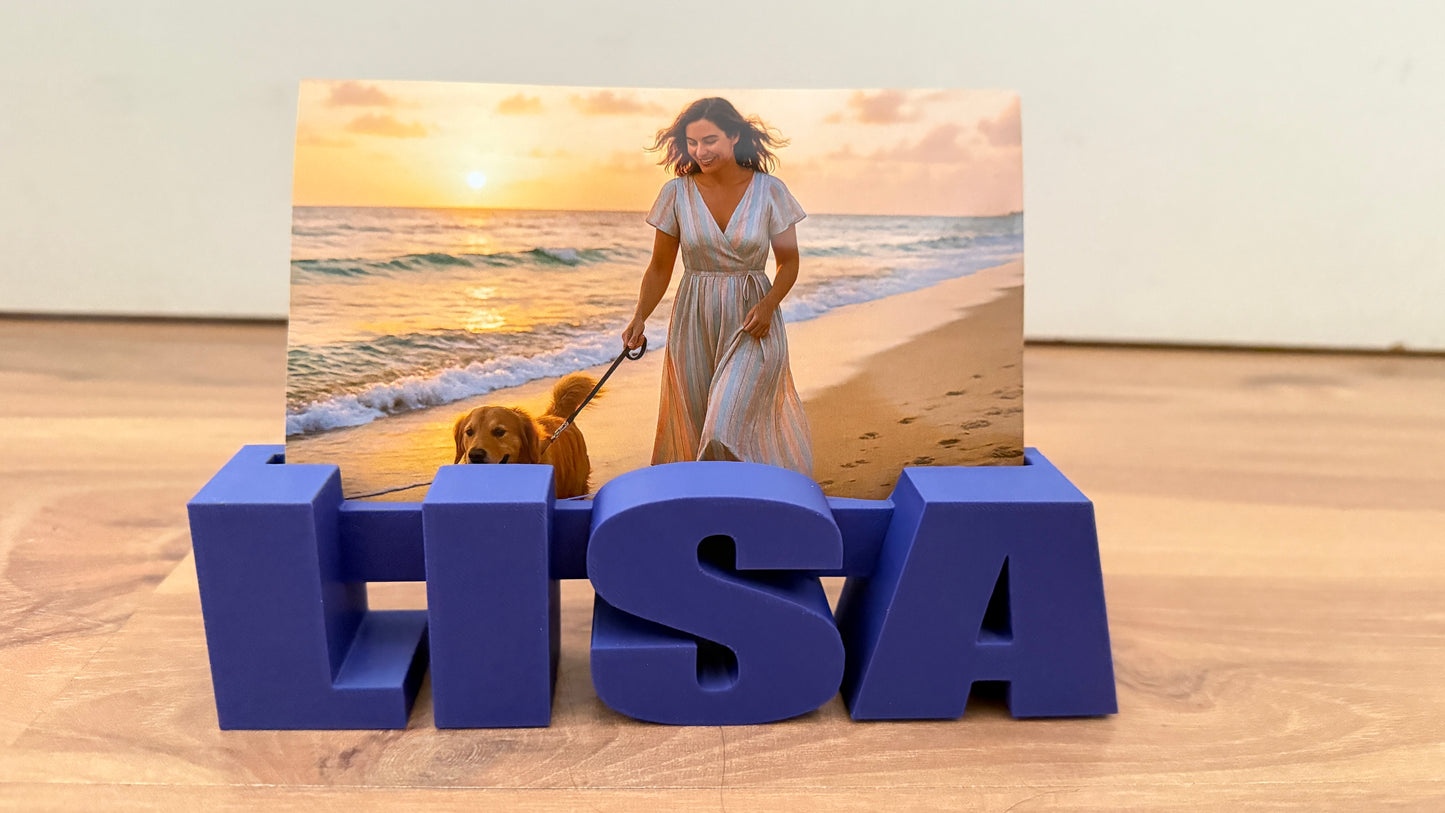 3D-Fotohalter in Namenform