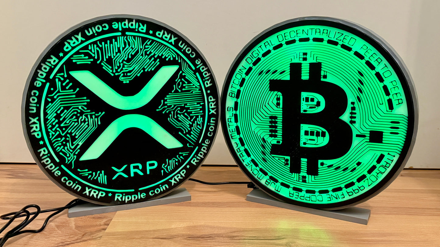 Krypto RGB Lampe – Stylisches Nachtlicht für Krypto-Fans