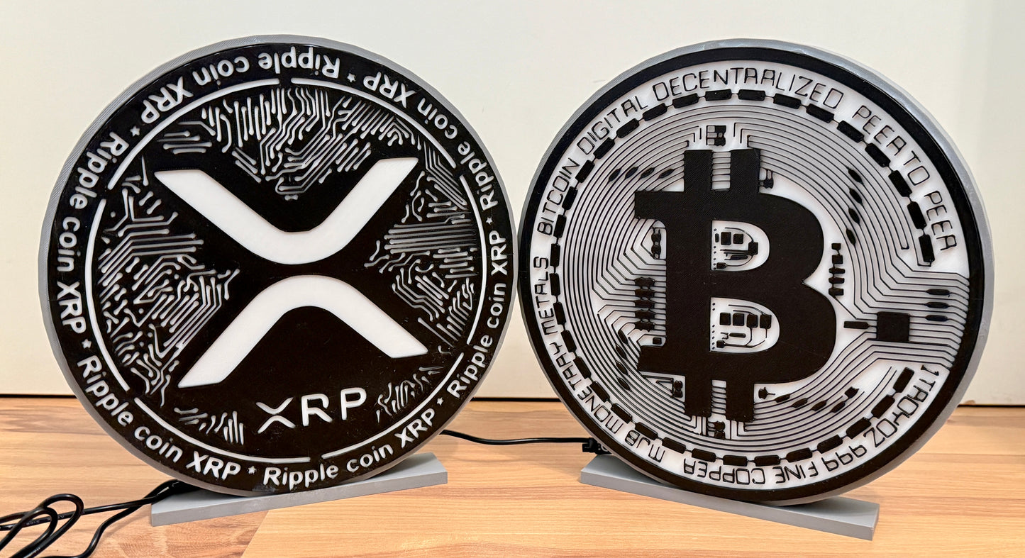 Krypto RGB Lampe – Stylisches Nachtlicht für Krypto-Fans