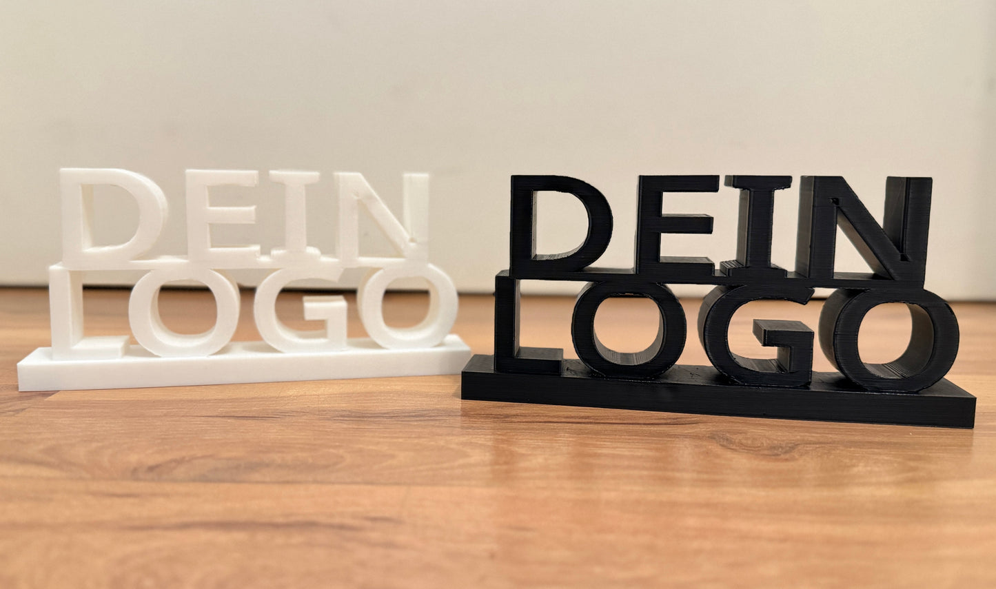 Tischaufsteller mit Unternehmenslogo