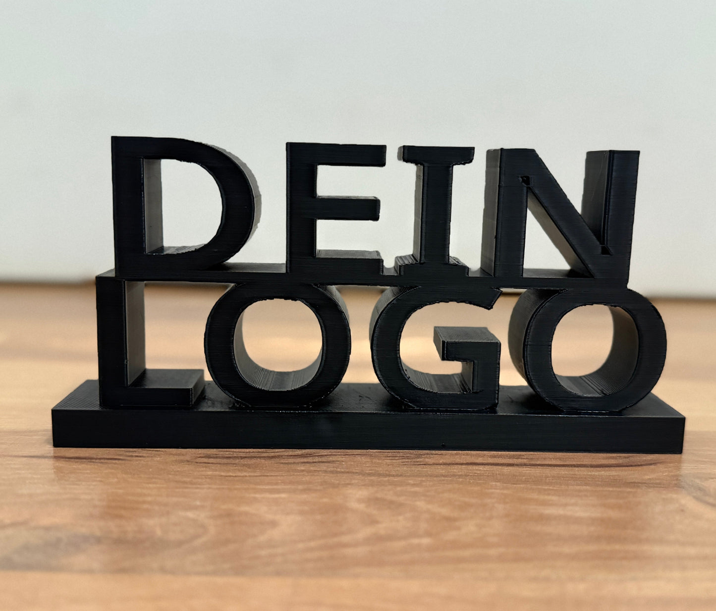 Tischaufsteller mit Unternehmenslogo