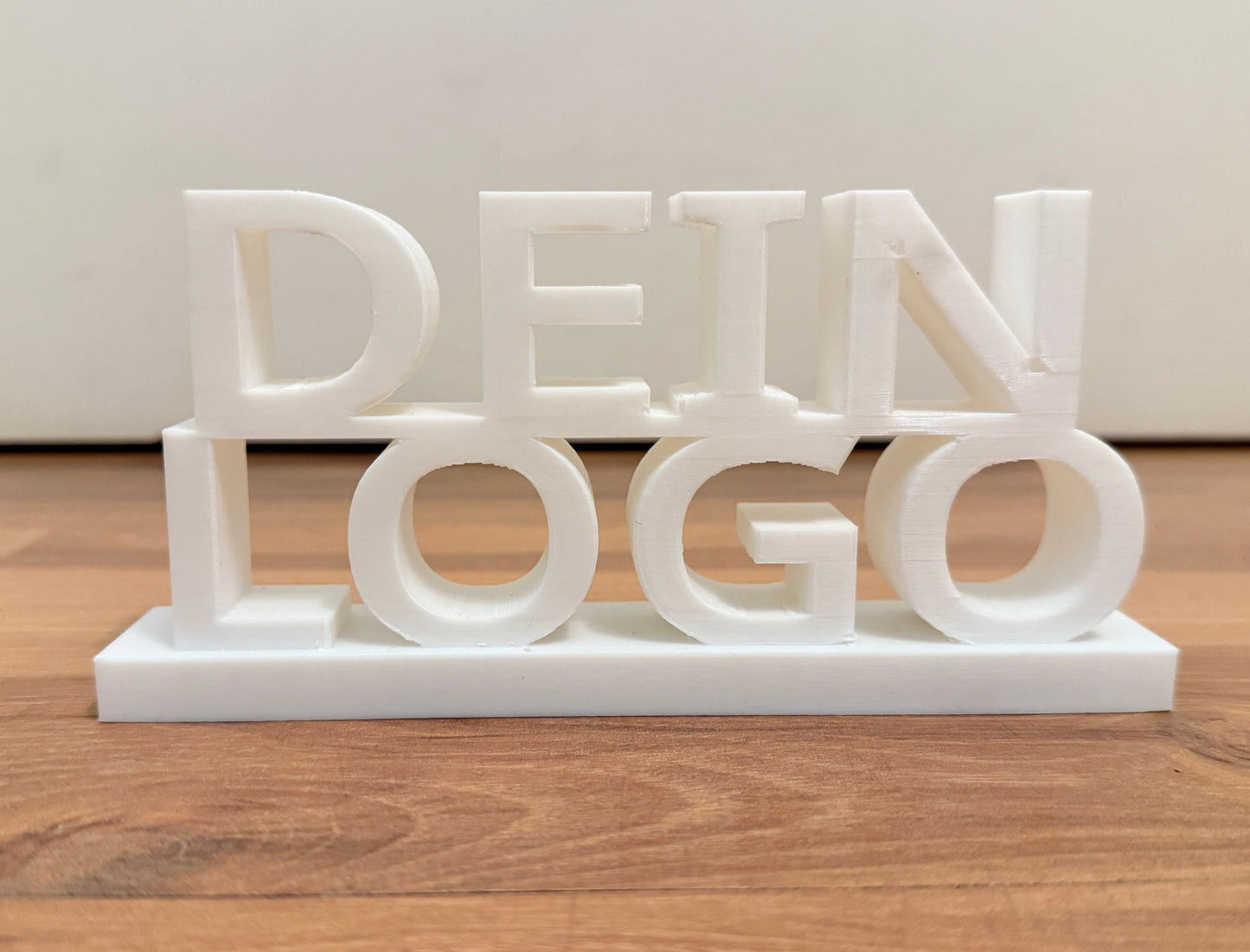 Tischaufsteller mit Unternehmenslogo