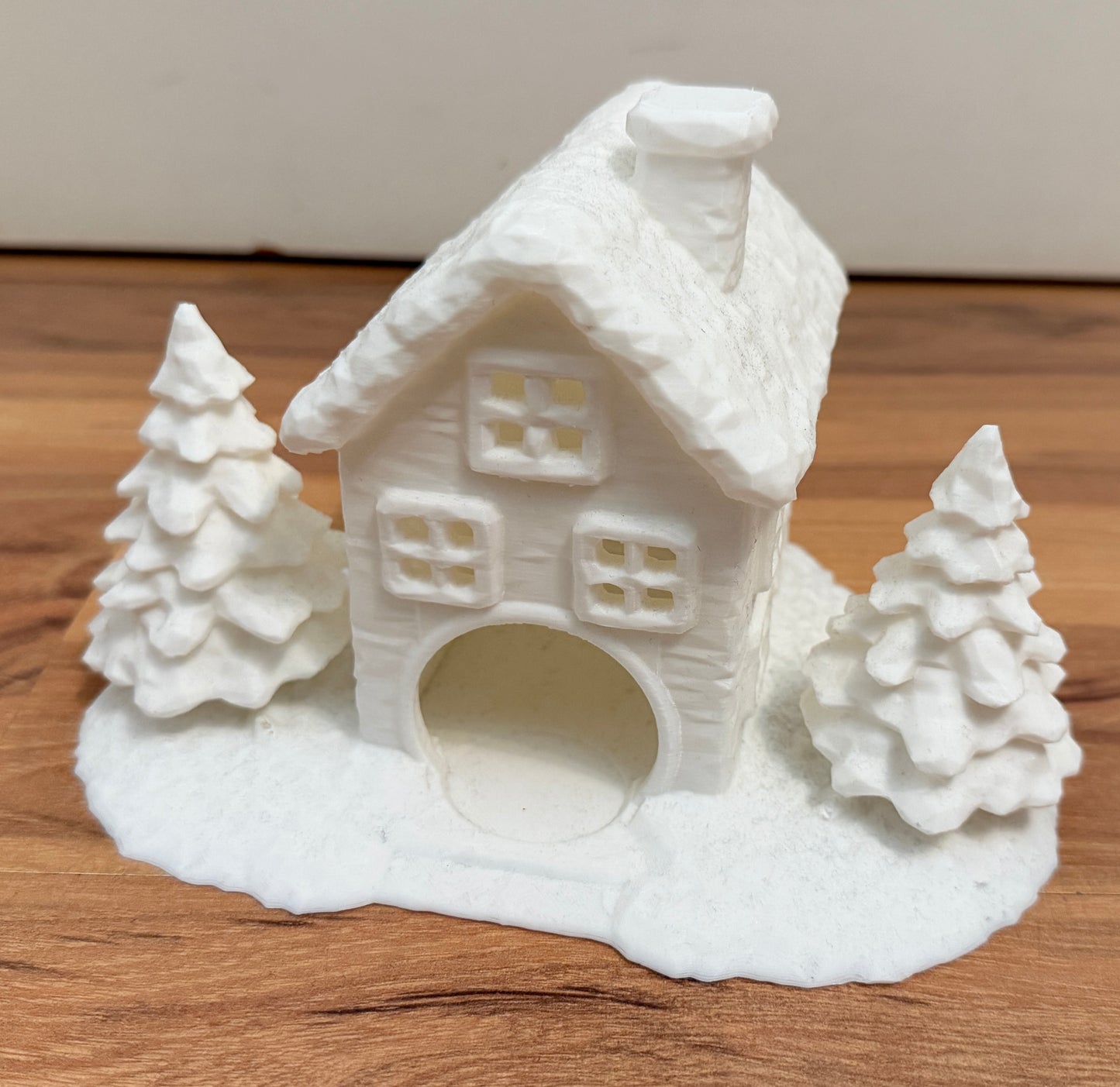 Winterliches Lichthaus – 3D-gedruckte Deko mit LED-Teelicht