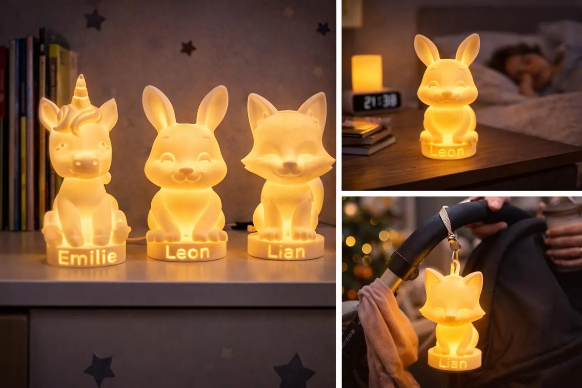 3D-gedruckten Tier Nachtlichter