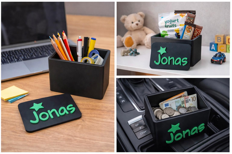 Personalisierte Aufbewahrungsbox aus dem 3D-Drucker