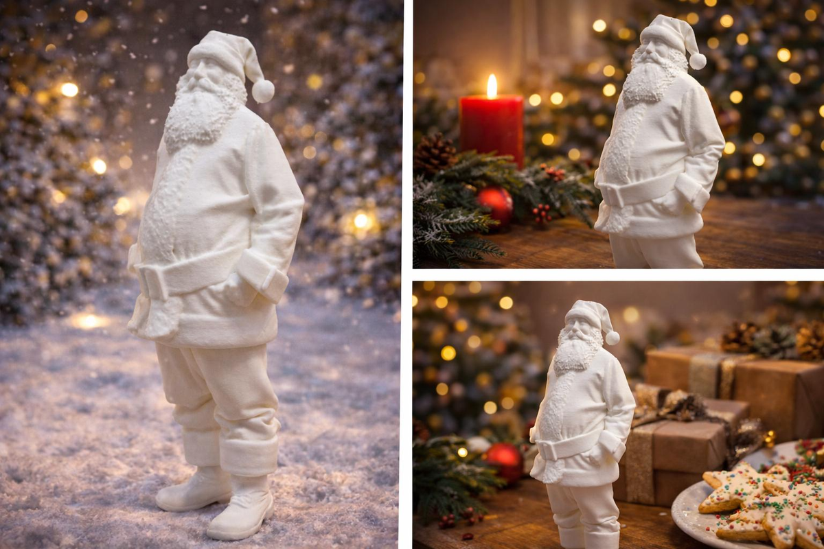 3D-gedruckter Weihnachtsmann – Klassische Weihnachtsdekoration