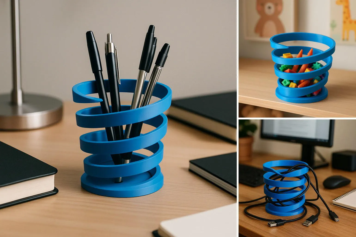 Spiralfoermiger Organizer aus Kunststoff