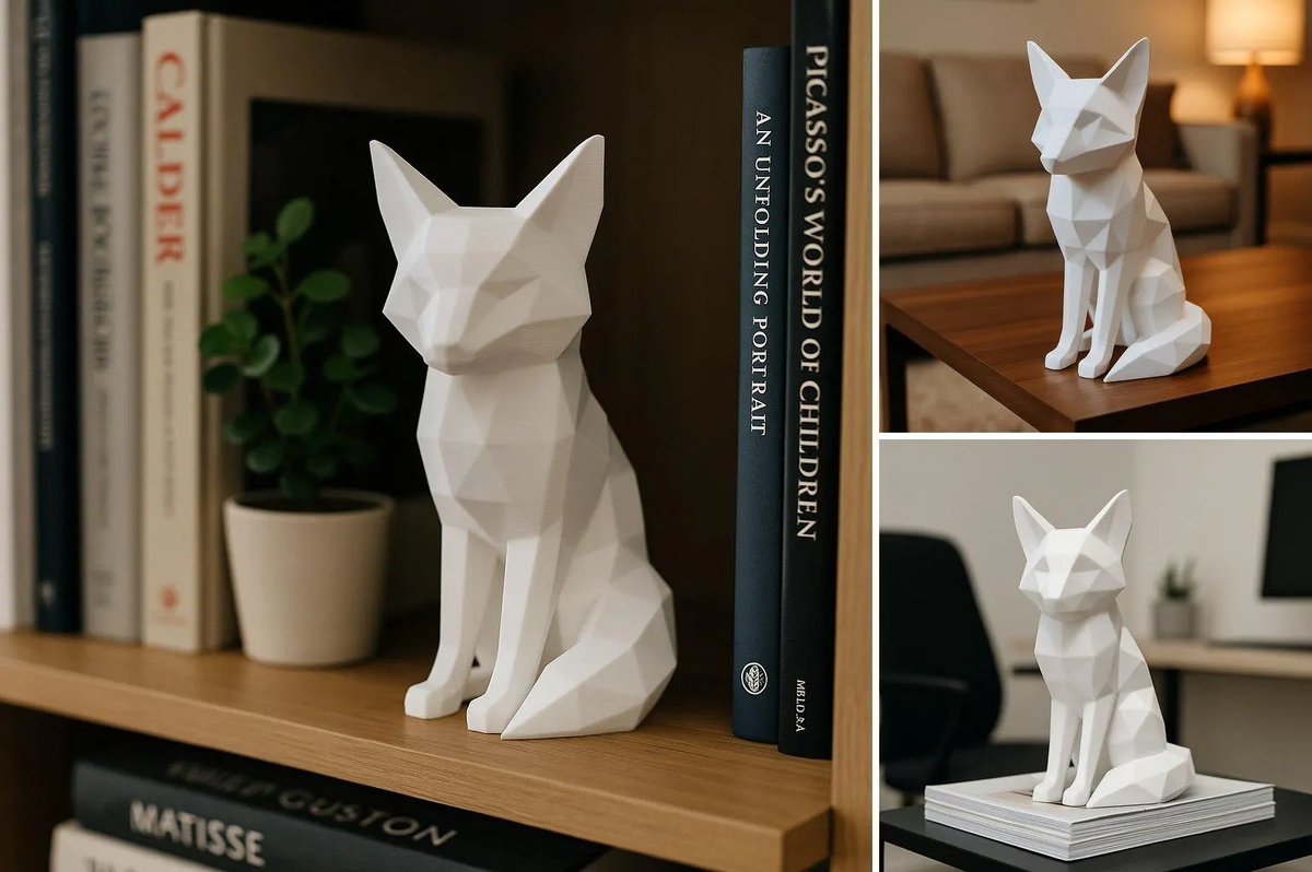 Minimalistische Fuchs-Skulptur