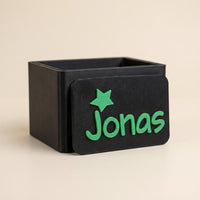 Aufbewahrungsbox personalisiert 3D Druck | Box mit Namen Deko | Stapelbare Aufbewahrung | Personalisierte Box Geschenk Organizer