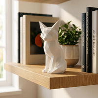 Fuchs Figur 3D Druck | Minimalistische Fuchs Skulptur | Deko Fuchs modern | Tierfigur Geschenk Wohndeko Regal