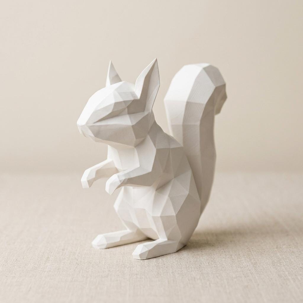 Geometrische Tierfigur 3D Druck | Low Poly Tier Deko | Moderne Skulptur | Tierfigur Geschenk Wohndeko Regal modern