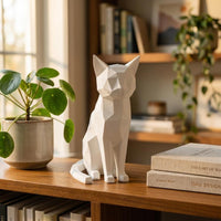 Katzen Figur 3D Druck | Moderne Katze Deko | Minimalistische Katzen Skulptur | Katzenliebhaber Geschenk Wohndeko Regal