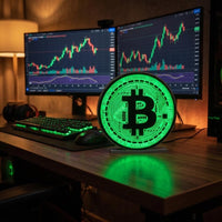 Krypto Lampe RGB 3D Druck | Bitcoin Ethereum Deko | LED Krypto Schild | Krypto Geschenk Trader Setup Deko