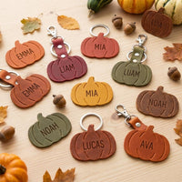 Kürbis Schlüsselanhänger 3D Druck | Halloween Anhänger mit Namen | Herbst Schlüsselanhänger | Kürbis Geschenk personalisiert