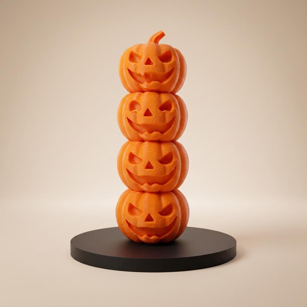 Kürbis Aufsteller 3D Druck | Herbst Tischdeko Halloween | Kürbis Figur Dekoration | Herbstdeko Aufsteller Deko Geschenk
