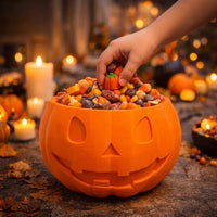 Kürbis Eimer 3D Druck | Halloween Süßigkeiten Eimer | Kürbis Behälter Deko | Halloween Aufbewahrung Kinder Geschenk