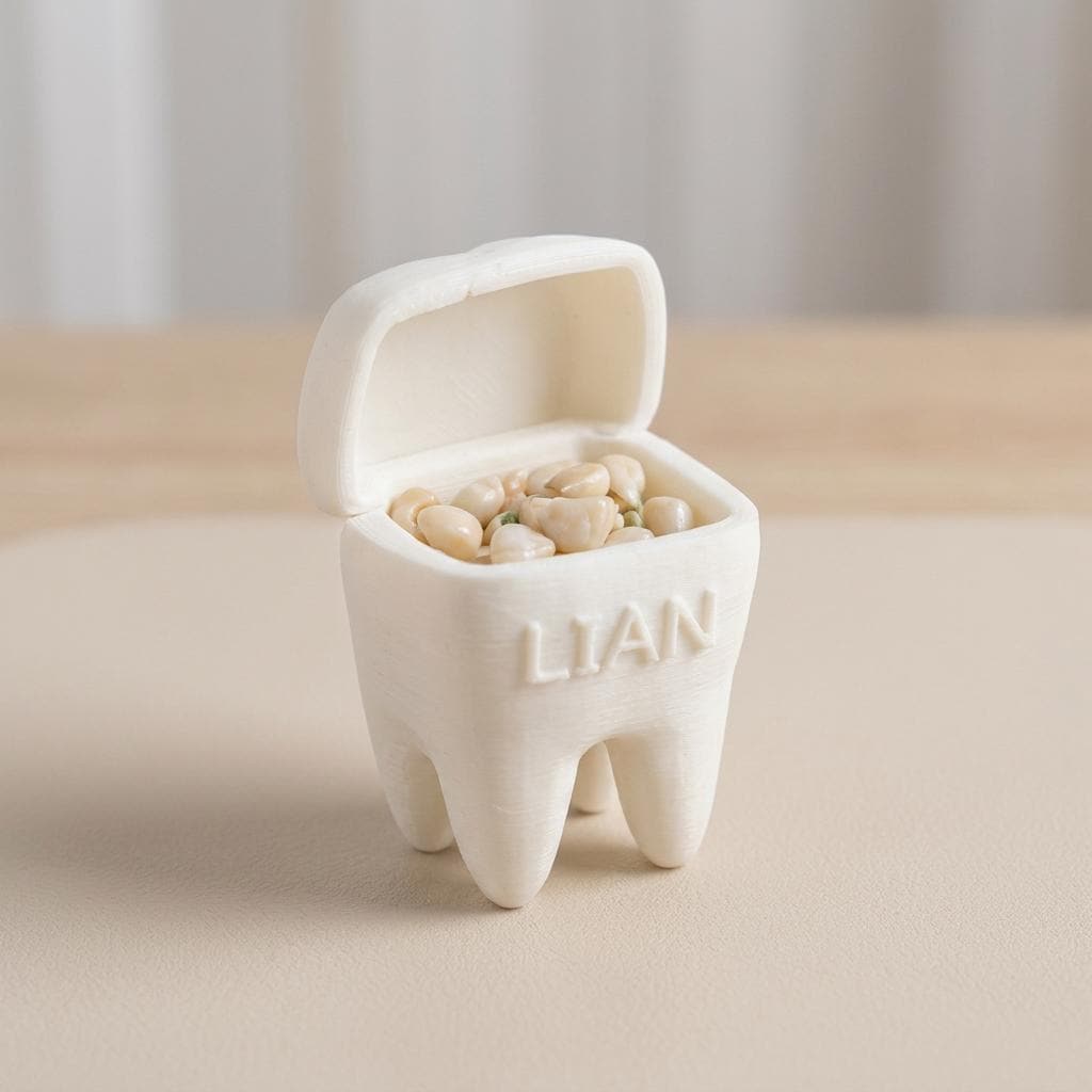 Milchzahndose personalisiert 3D Druck | Zahnbox mit Namen Baby | Milchzähne Box Geschenk | Personalisierte Zahndose Geburt Baby