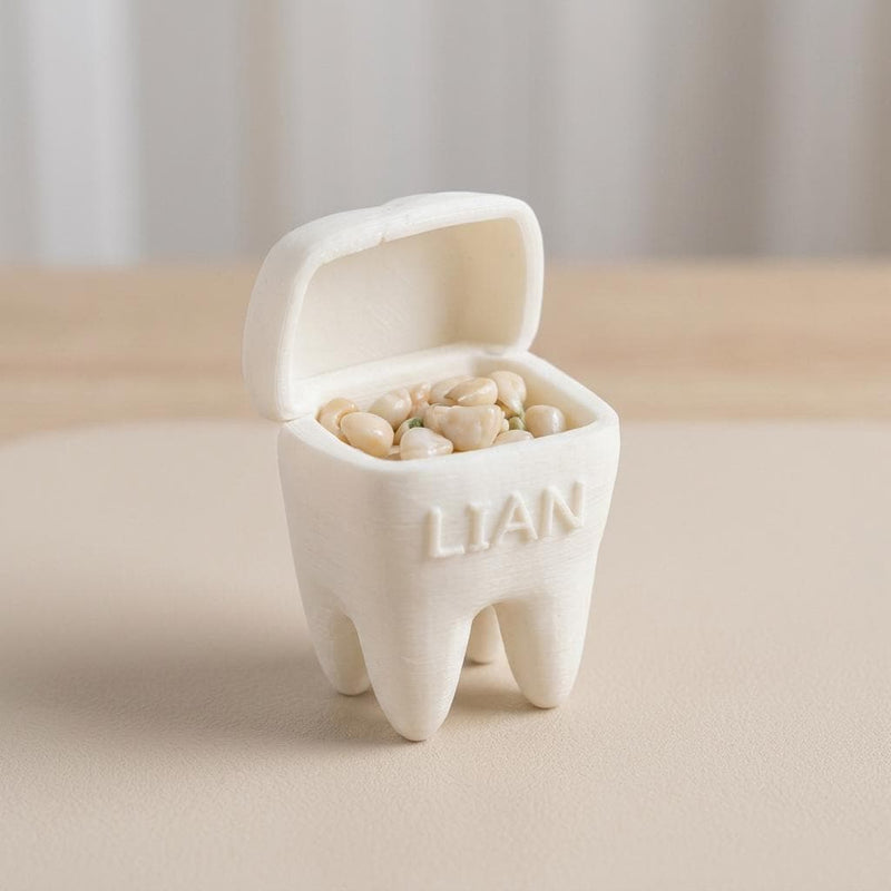 Milchzahndose personalisiert 3D Druck | Zahnbox mit Namen Baby | Milchzähne Box Geschenk | Personalisierte Zahndose Geburt Baby