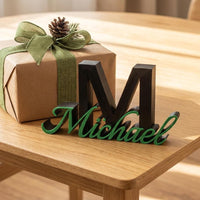 Namensaufsteller – 3D-gedruckt mit Initial & Wunschname