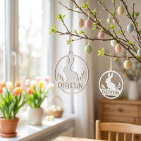 Oster Anhänger 3D Druck | Osterdeko zum Aufhängen | Osterstrauch Schmuck Hase | Ostern Dekoration Geschenk Frühling