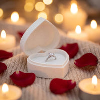 Ringbox Herzform personalisiert | Verlobungsring Box Datum | Heiratsantrag Schmuckbox 3D Druck | Hochzeitsgeschenk Ring