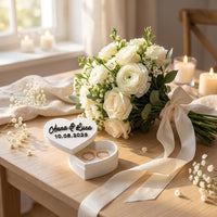Ringbox Herzform personalisiert | Verlobungsring Box Datum | Heiratsantrag Schmuckbox 3D Druck | Hochzeitsgeschenk Ring