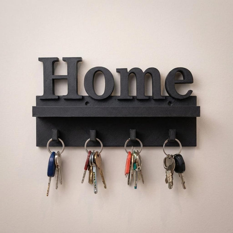 Schlüsselbrett 3D Druck | Schlüsselaufhänger Wand HOME | Schlüsselleiste Flur Deko | Schlüsselhalter Wand Geschenk Einzug
