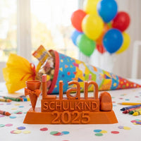 Schulkind Aufsteller 2026 | Einschulung Deko 3D Druck | Schulanfang Geschenk | Erstklässler Tischdeko personalisiert Name