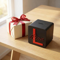 Spardose personalisiert 3D Druck | Sparwürfel mit Namen | Geld Geschenk Box | Personalisierte Spardose Deko Geschenk