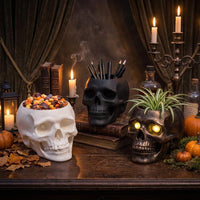 Totenkopf Deko 3D Druck | Skull Figur Gothic | Halloween Deko Schreibtisch | Totenschädel modern Geschenk