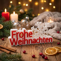 Frohe Weihnachten Schild 3D Druck | Weihnachtsdeko Schriftzug | Weihnachten Tischdeko | Advent Deko Geschenk festlich