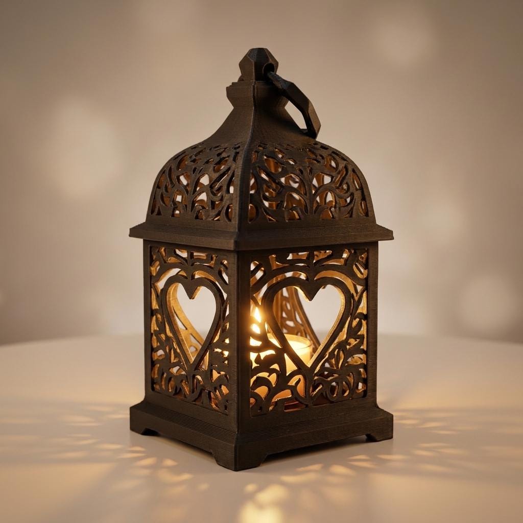 Windlicht 3D Druck | Teelichthalter Deko modern | Kerzenhalter Tischdeko | Laterne Deko Geschenk Wohnzimmer