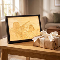 Lithophane Bild mit Rahmen | Foto Lichtbild personalisiert | LED Foto Geschenk | Persönliches Bild 3D Druck | Erinnerung Geschenk
