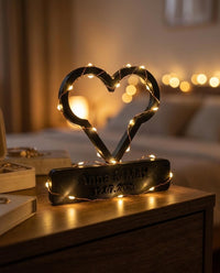 Hochzeitsgeschenk personalisiert mit Namen und Datum, Herz Aufsteller Paar, Geschenk Jahrestag, Verlobung, Valentinstag, Deko mit Gravur