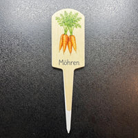Pflanzenstecker 6er Set Sorten frei wählbar, Kräuterschilder mit Motiv 3D & UV-Druck, Beetstecker Gemüsebeet personalisiert, Geschenk