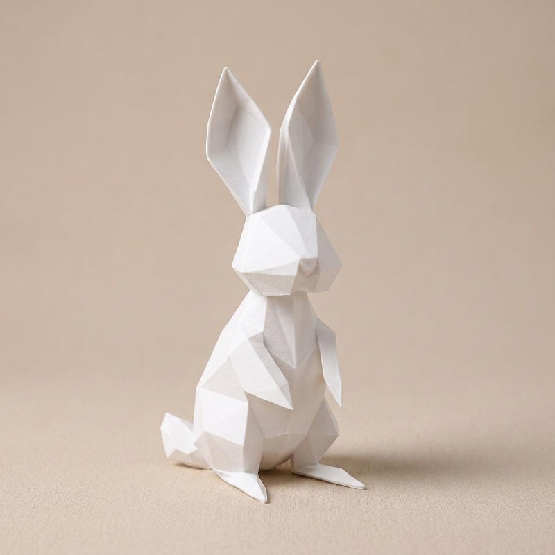 Deko-Hase im Polygon-Design