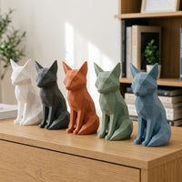 Fuchs Figur 3D Druck | Minimalistische Fuchs Skulptur | Deko Fuchs modern | Tierfigur Geschenk Wohndeko Regal