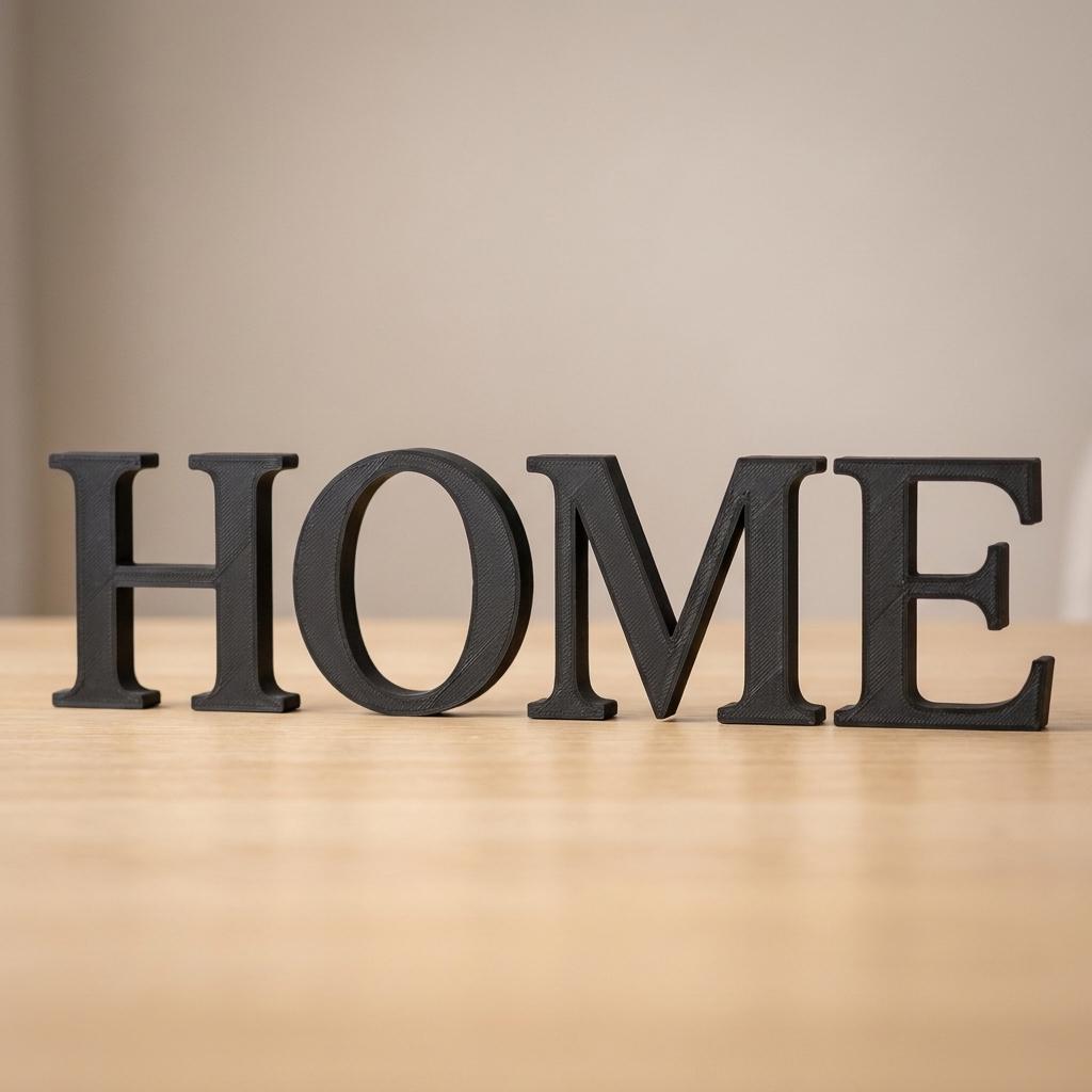 HOME Schriftzug 3D Druck | Home Deko Buchstaben | Wand Schriftzug Wohnzimmer | Home Sign Dekoration Geschenk modern