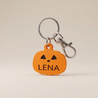Kürbis Schlüsselanhänger 3D Druck | Halloween Anhänger mit Namen | Herbst Schlüsselanhänger | Kürbis Geschenk personalisiert