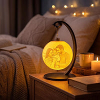 Lithophane Lampe personalisiert | Foto Lampe 3D Druck | Lithophan Kugel mit Bild | Personalisiertes Foto Geschenk LED