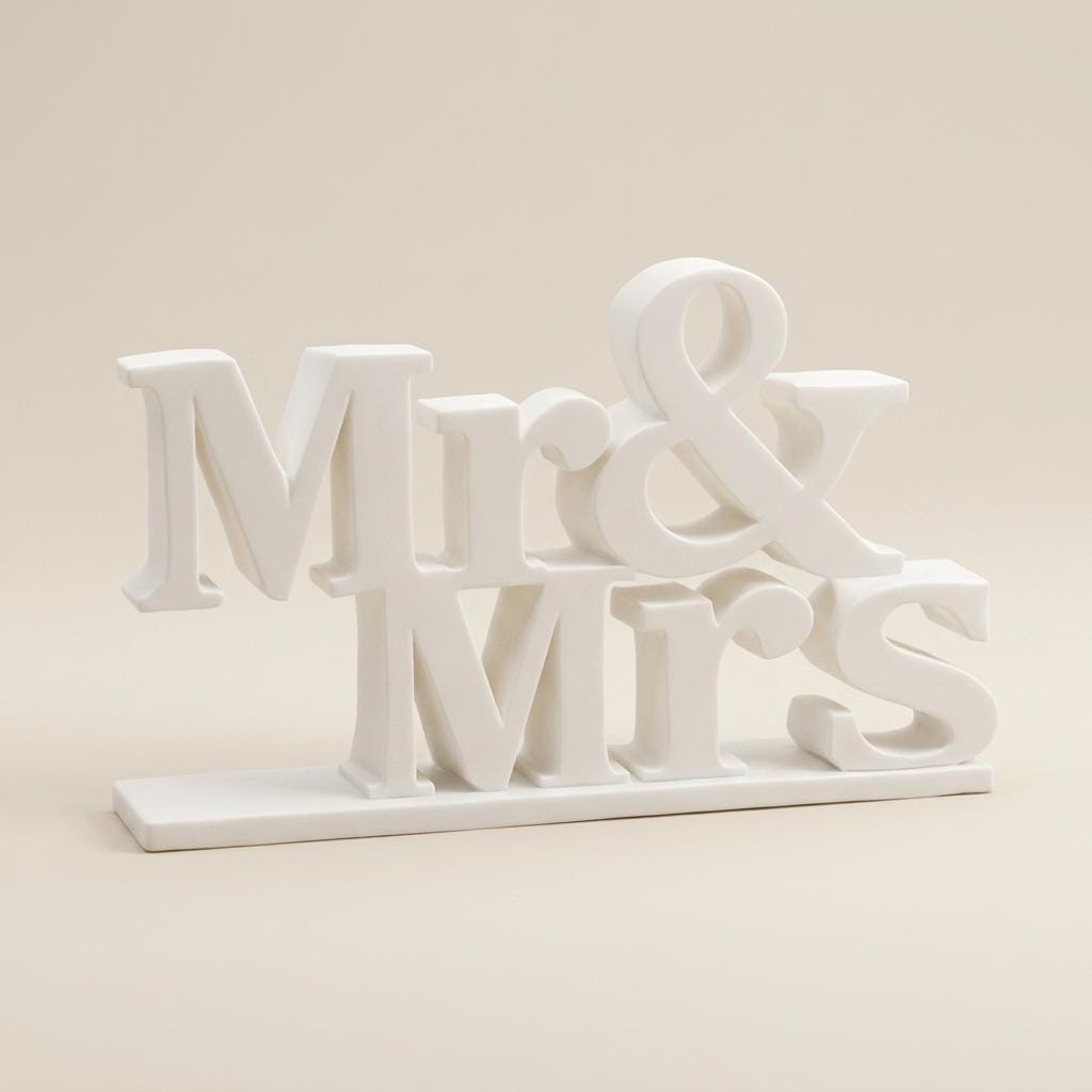 Mr and Mrs Tischdeko 3D Druck | Hochzeit Tischdekoration | Hochzeit Deko Aufsteller | Wedding Deko Geschenk Brautpaar