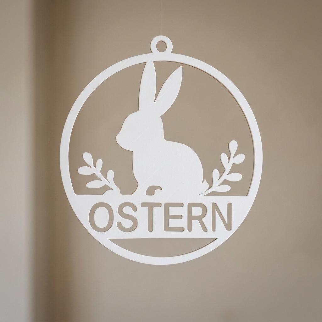 Oster Anhänger 3D Druck | Osterdeko zum Aufhängen | Osterstrauch Schmuck Hase | Ostern Dekoration Geschenk Frühling