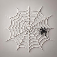 Spinnennetz Halloween Deko 3D Druck | Wanddeko Spinne | Fensterdeko Halloween | Gruseldeko Spinne Netz