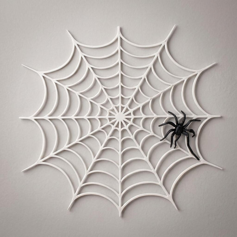 Spinnennetz Halloween Deko 3D Druck | Wanddeko Spinne | Fensterdeko Halloween | Gruseldeko Spinne Netz