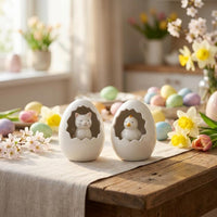 Dekorative Tierfiguren aus Eierform