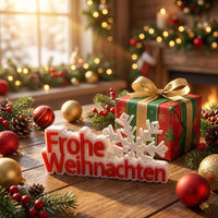 Frohe Weihnachten Schild 3D Druck | Weihnachtsdeko Schriftzug | Weihnachten Tischdeko | Advent Deko Geschenk festlich