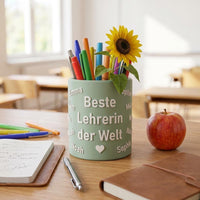 Geschenk für Lehrerin personalisiert, Stiftehalter mit Namen, Abschiedsgeschenk Grundschule, Danke Erzieherin Kindergarten, Schuljahresende