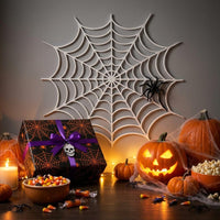 Spinnennetz Halloween Deko 3D Druck | Wanddeko Spinne | Fensterdeko Halloween | Gruseldeko Spinne Netz